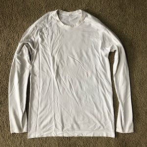 Men’s White Long Sleeve Lululemon Athletic Shirt